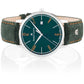 MAURICE LACROIX Eliros Date Green EL1118-SS001-620-5 Men's Watch Analogue Quartz with Green Velour Leather Strap, Green, Strap.
