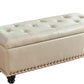 Folding Storage Rectangular Sofa Stool with Storage and hinged lid Leather. Phil and Gazelle.