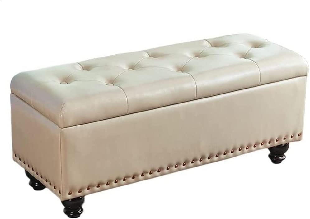 Folding Storage Rectangular Sofa Stool with Storage and hinged lid Leather. Phil and Gazelle.