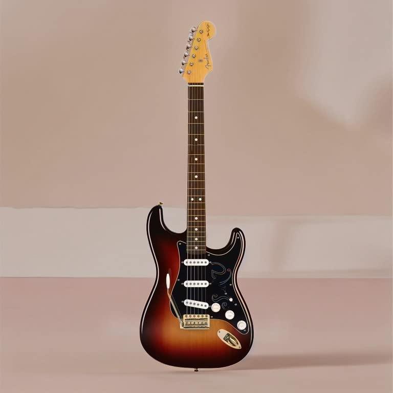 Fender Stevie Ray Vaughan Stratocaster® Electric Guitar, 3 Tone Sunburstpao ferro