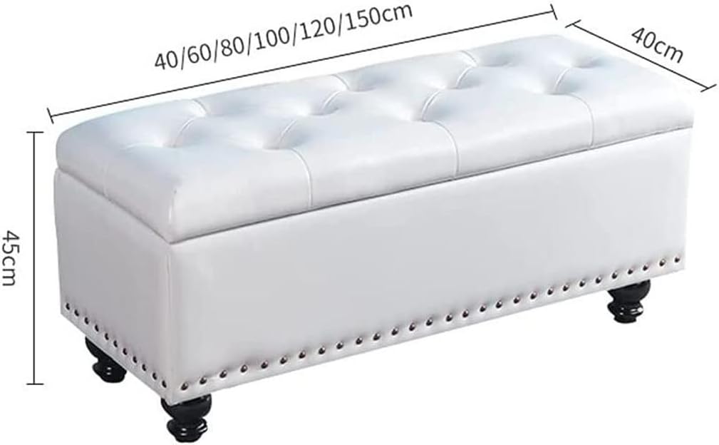 Folding Storage Rectangular Sofa Stool with Storage and hinged lid Leather. Phil and Gazelle.