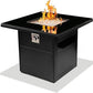 Square Fire Pit Table for Outside Patio – 30" Small Outdoor Propane Gas Fire Table. Phil and Gazelle.