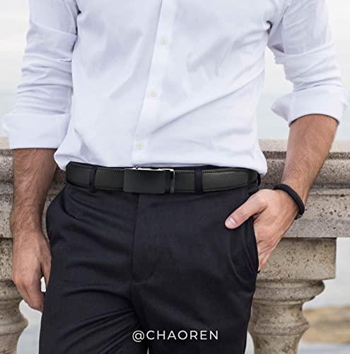 CHAOREN Mens Belt Leather Ratchet 1 3/8" for Casual Jeans - Micro Adjustable Belt Fit Everywhere&nbsp;  Phil and Gazelle.