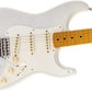 Fender Eric Johnson Stratocaster® Maple Electric Guitar, White Blonde, Maple Fretboard. Phil and Gazelle.