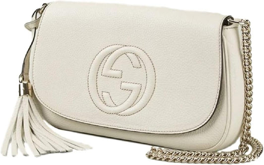 Gucci Soho White Leather Handbag Crossbody Italy Bag Phil and Gazelle