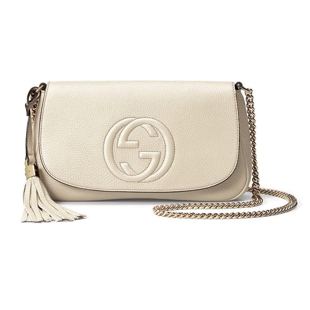 Gucci Soho White Leather Handbag Crossbody Italy Bag Phil and Gazelle