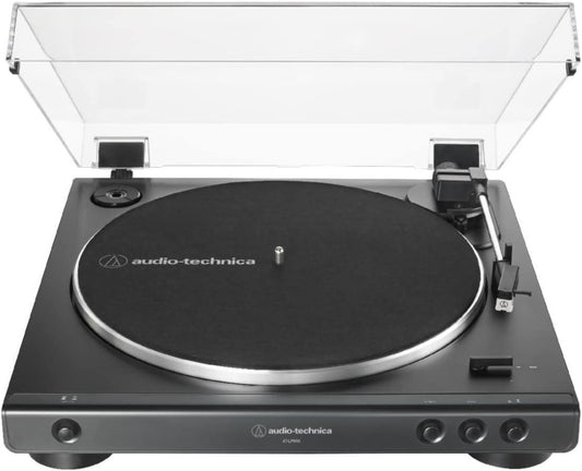 Audio-Technica AT-LP60X-BK Fully Automatic Belt-Drive Stereo Turntable.