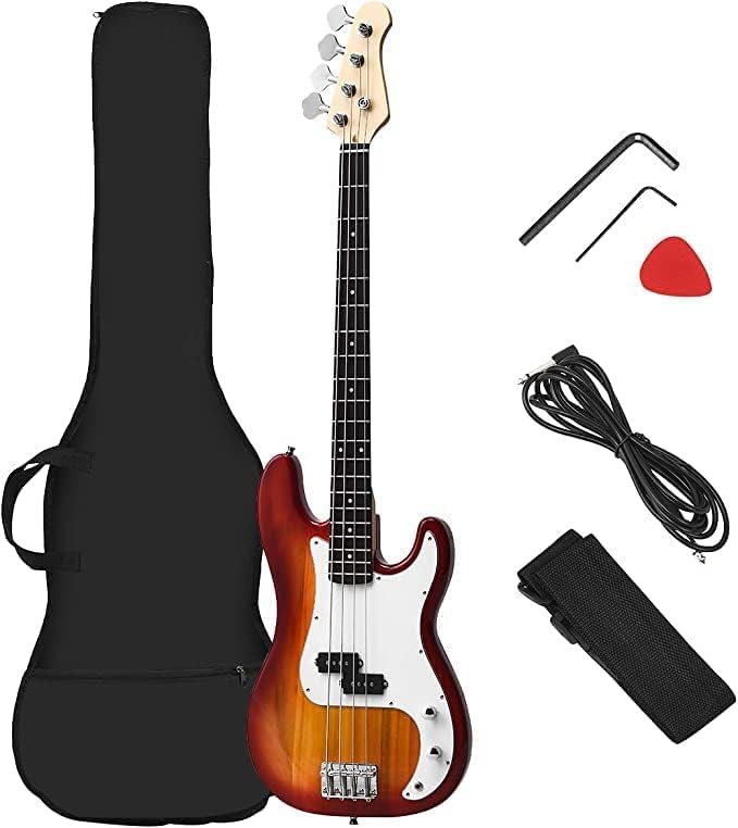 SAFEPLUS 45" Full Size 4 String Electric Bass Guitar kit. Phil and Gazelle.