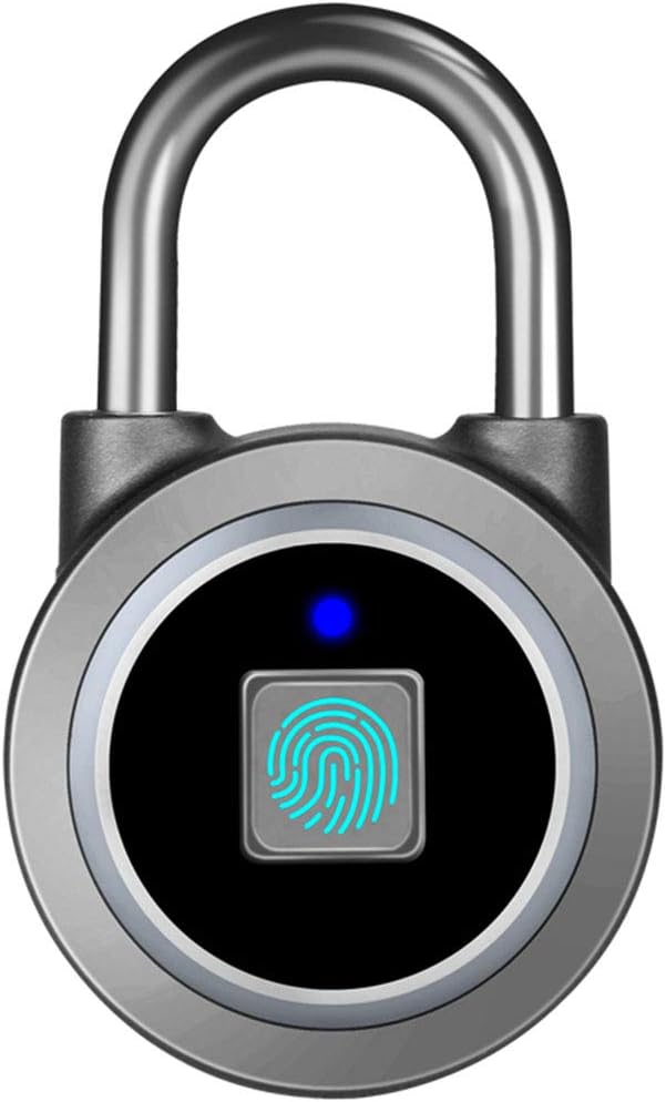 Fingerprint Padlock, Bluetooth Lock, Mobile APP, Keyless Biometric. Phil and Gazelle.