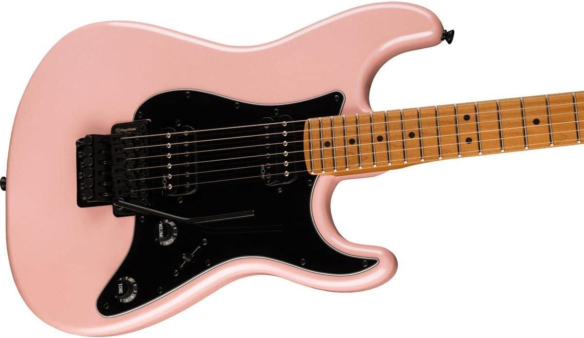 Fender 6 String Solid-Body Electric Guitar, Right, Shell Pink Pearl. Phil and Gazelle.