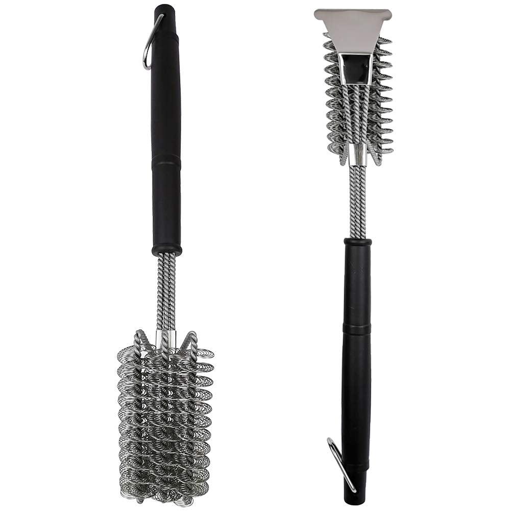 Grill Brush and Scraper, 3 in 1 BBQ Cleaner. Phil and Gazelle.