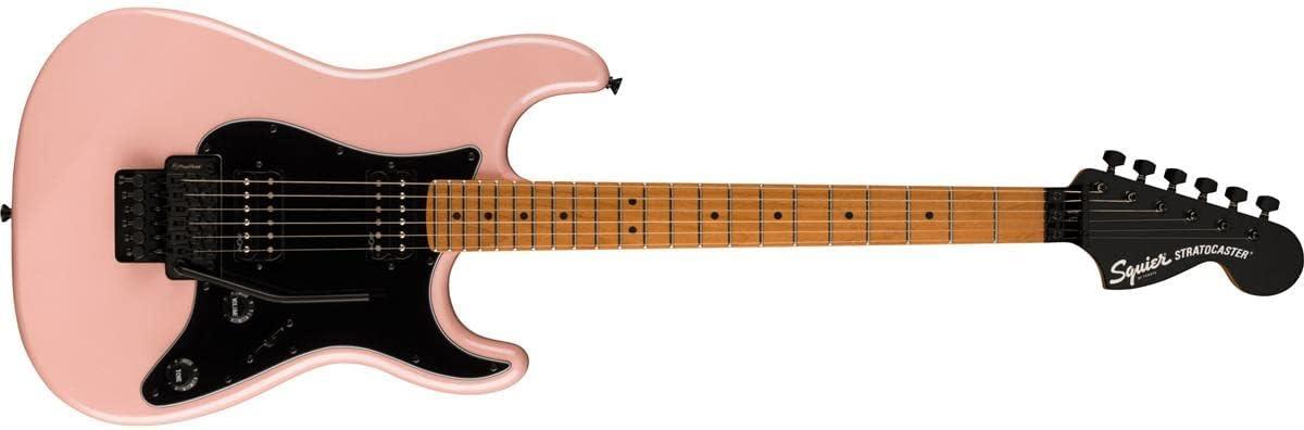 Fender 6 String Solid-Body Electric Guitar, Right, Shell Pink Pearl. Phil and Gazelle.