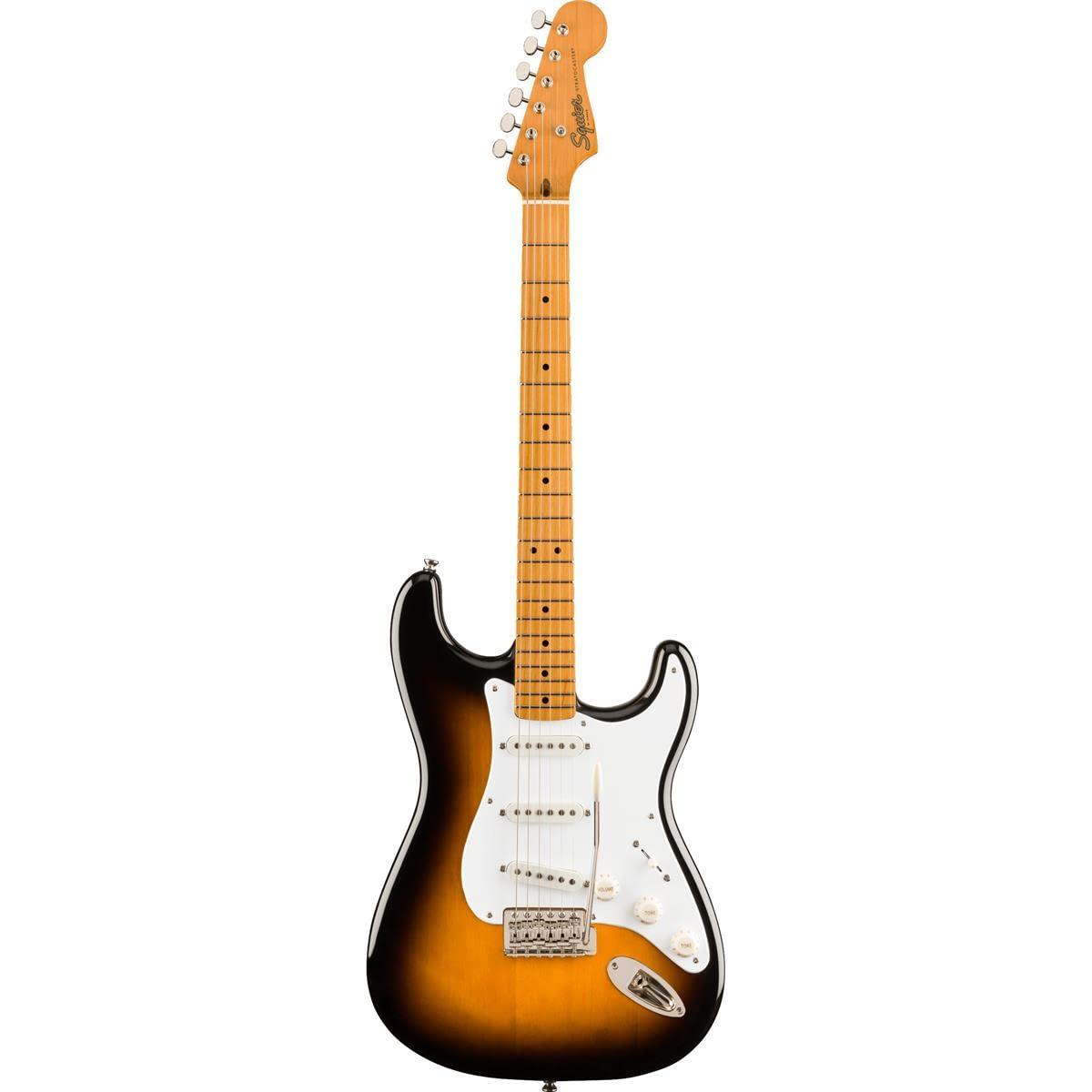 Fender Classic Vibe 6 String Solid-Body Electric Guitar, Right. Phil and Gazelle.