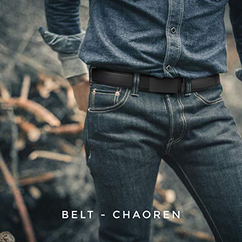 CHAOREN Mens Belt Leather Ratchet 1 3/8" for Casual Jeans - Micro Adjustable Belt Fit Everywhere&nbsp;  Phil and Gazelle.