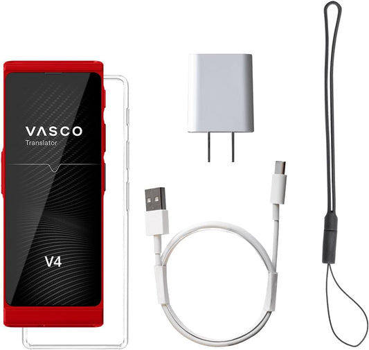 Vasco V4 Language Translator Device | 108 Languages | Free Lifetime Internet in Almost 200 Countries | Model 2022 Phil and Gazelle