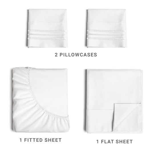 Queen Size 4 Piece Sheet Set - Comfy Breathable & Cooling Phil and Gazelle