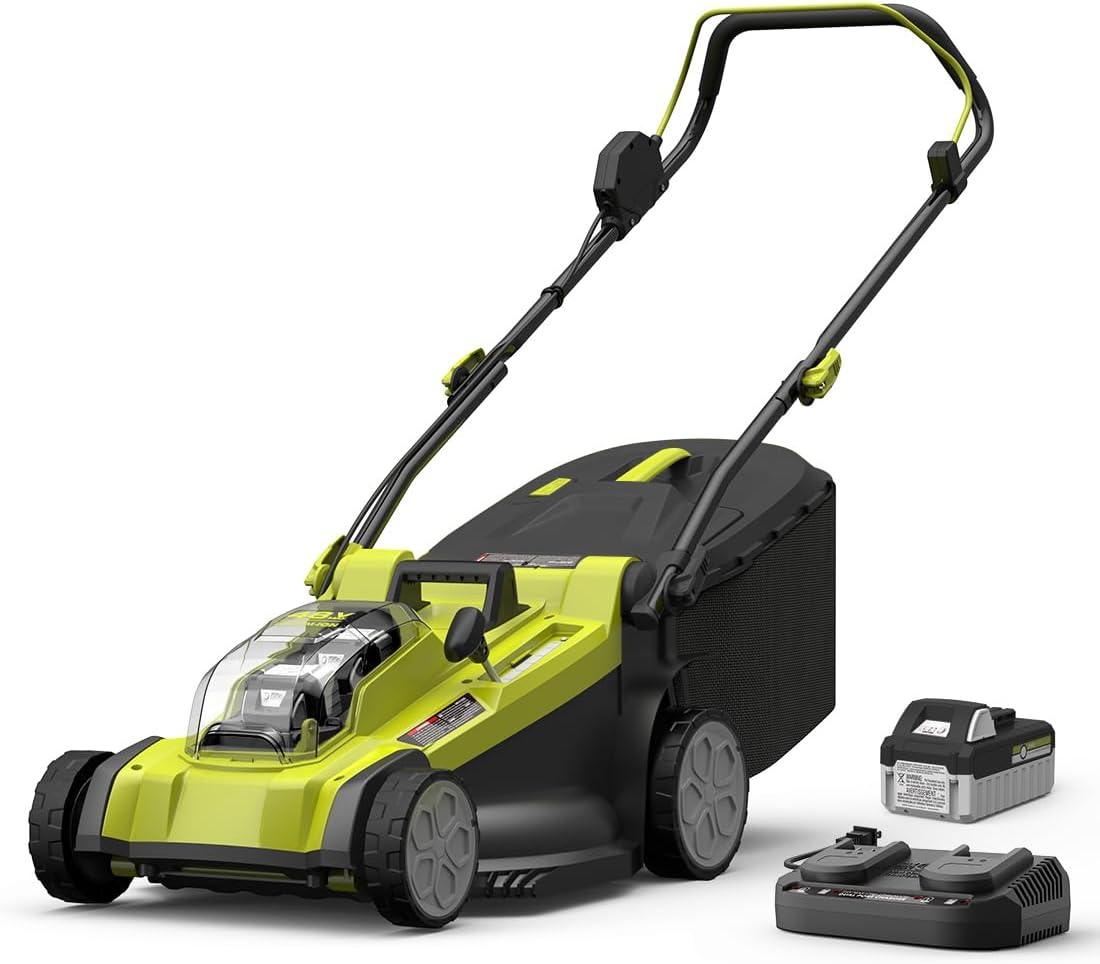 ionRUSH 48V Cordless Brushless Lawn Mower Kit with 4.0Ah Battery. Phil and Gazelle.