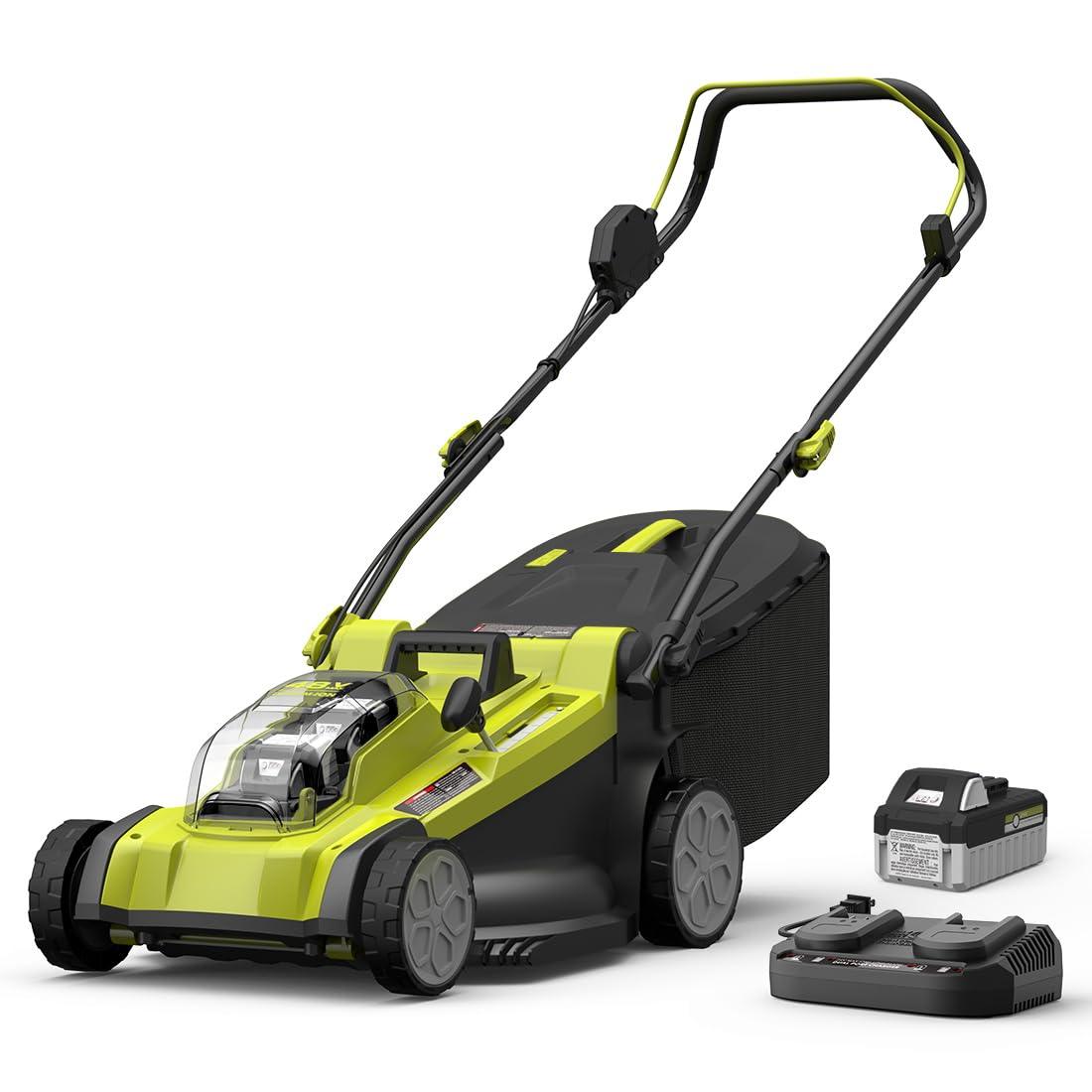 ionRUSH 48V Cordless Brushless Lawn Mower Kit with 4.0Ah Battery. Phil and Gazelle.