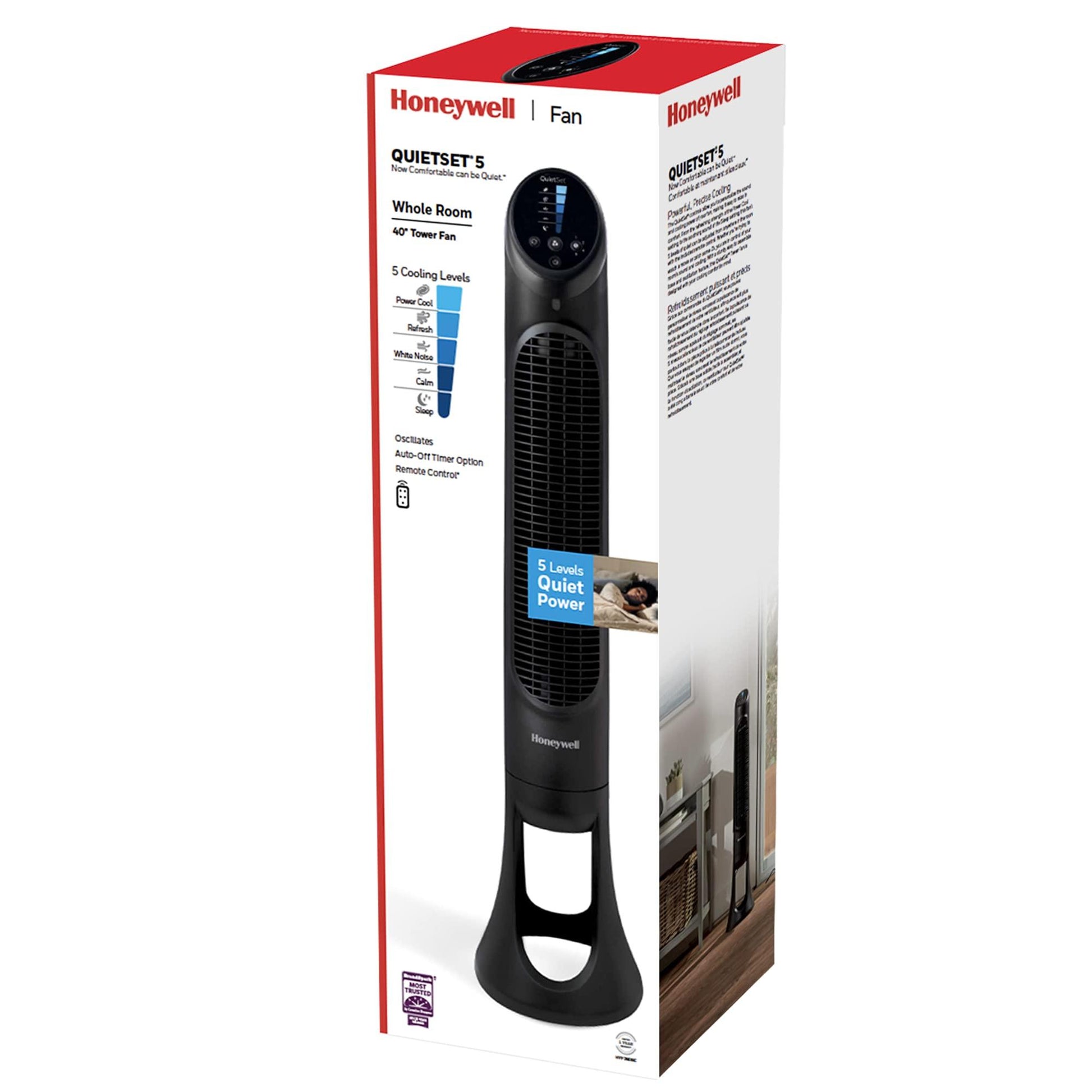 Honeywell HYF260BC QuietSet® Whole Room 40” Tall Tower Fan Phil and Phil.