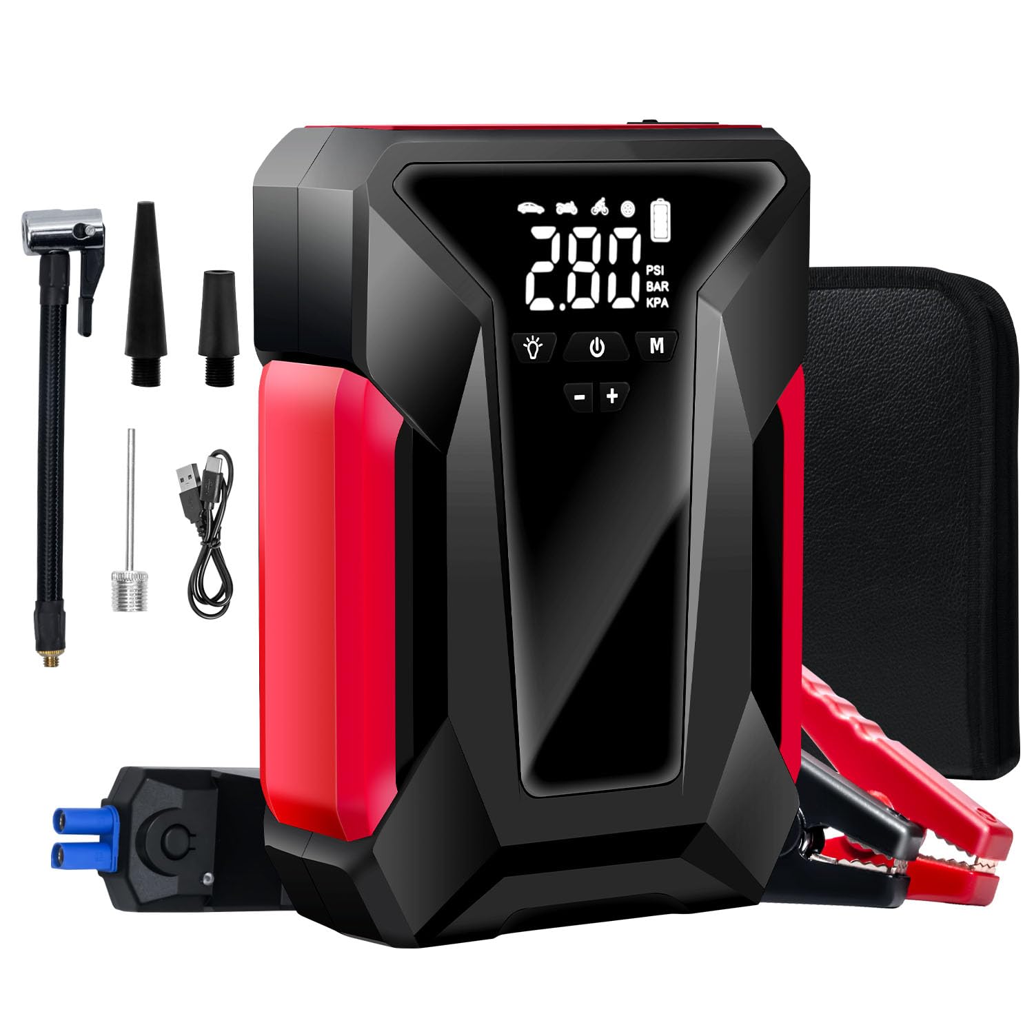 Car Jump Starter, 4000A Peak Car Battery Charger with Air Compressor, 12V Jump Box for Car Battery. Phil and Gazelle.