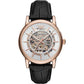 Emporio Armani Men's Three-Hand Dress Watch with Quartz Movement, Rose & Black Automatic