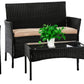 &nbsp;Wicker Patio Furniture 4 Piece Patio Set Chairs Wicker Sofa. Phil and Gazelle.
