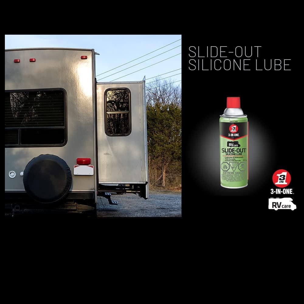 3-IN-ONE RV Care Slide Out Silicone Lube 311g. Phil and Gazelle.