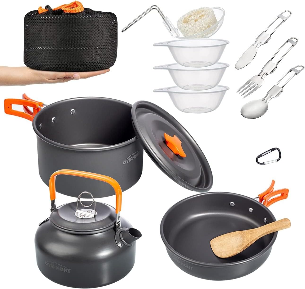 14 PCS Camping Cookware Outdoor Kitchen Set. Phil and Gazelle.