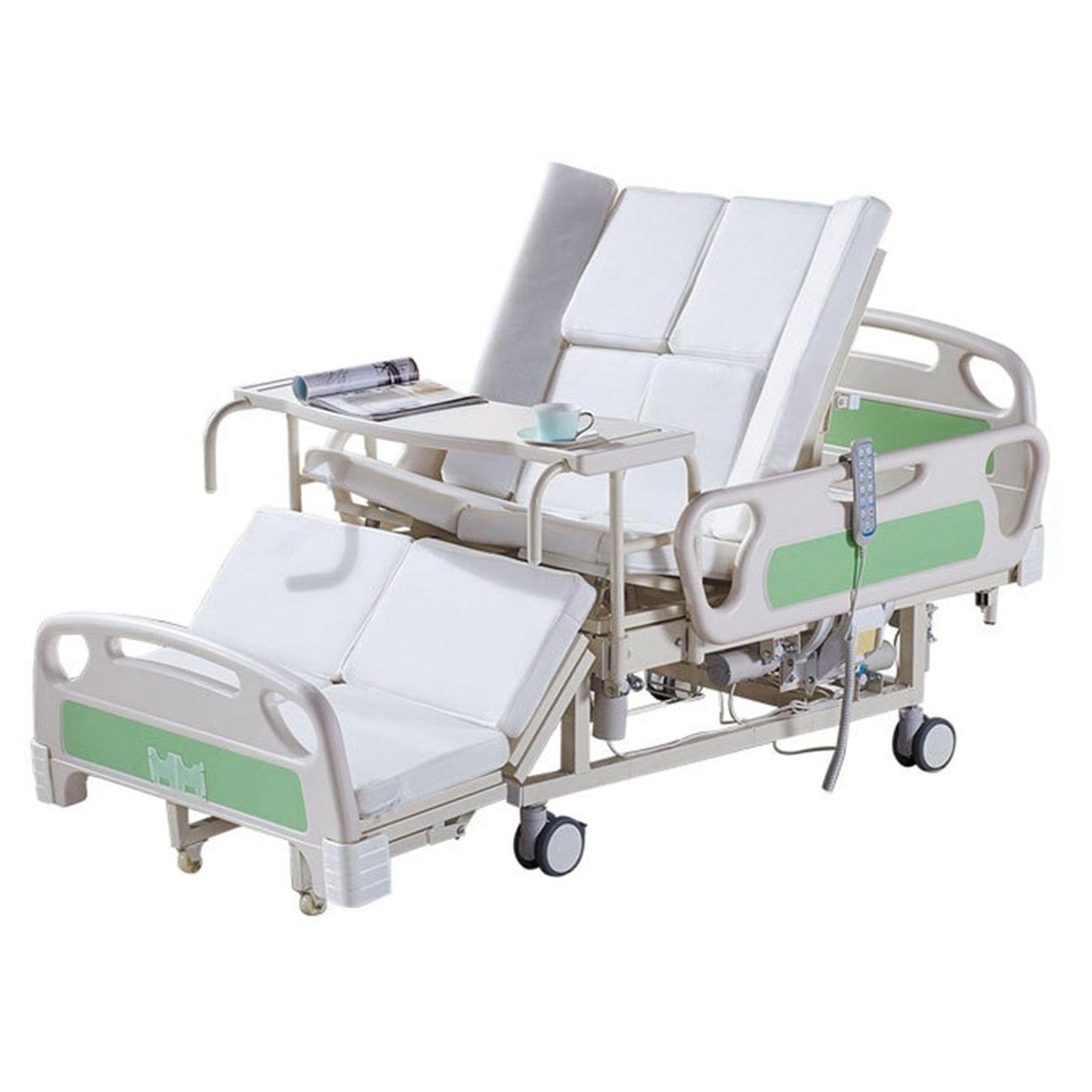 Electric Elderly Care Bed, Equipped with Breathable Mattress and Motor. Phil and Gazelle mattress.