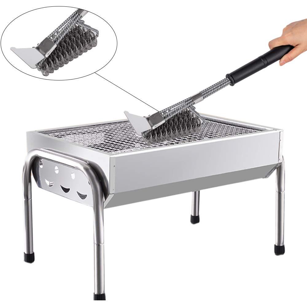 Grill Brush and Scraper, 3 in 1 BBQ Cleaner. Phil and Gazelle.