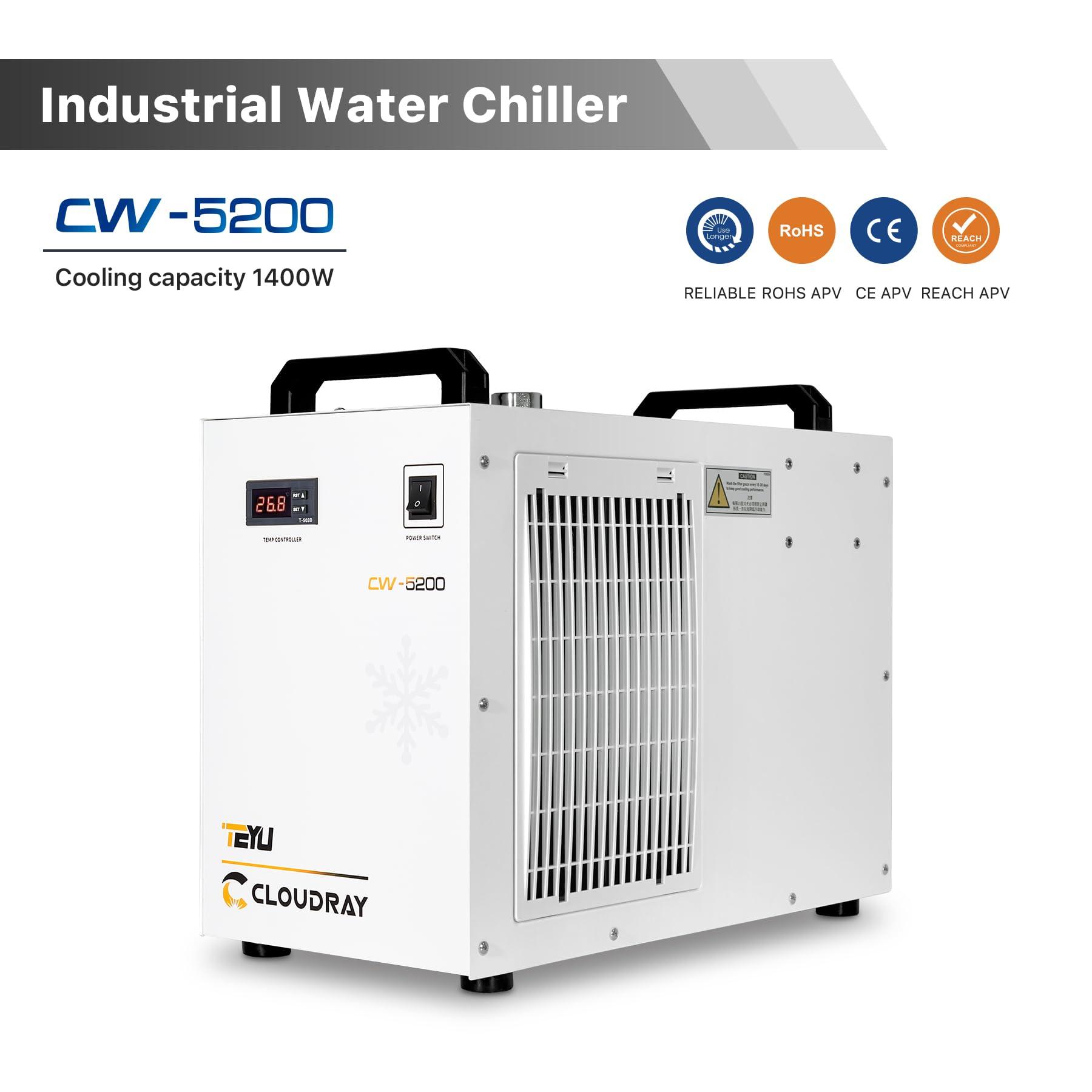 Cloudray 5200 Water Chiller 6L 3.43gpm Laser Water Chiller for CO2 . Phil and Gazelle.