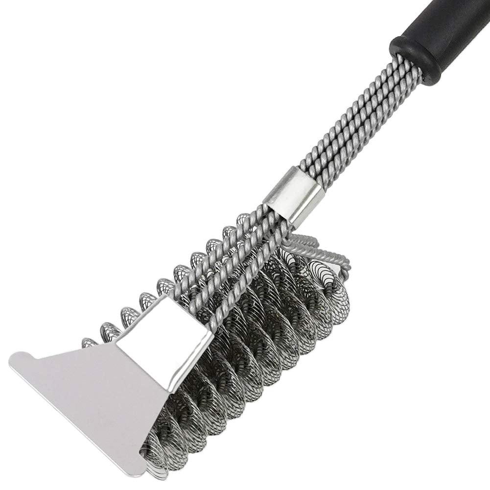 Grill Brush and Scraper, 3 in 1 BBQ Cleaner. Phil and Gazelle.