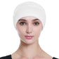 Jo Alnorm Womens Bamboo Beanie Lace Turban Soft Sleeping Night Cap Off-White