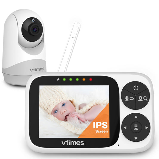 Video Baby Monitor with 1 Camera, 3.2" IPS. Phil and Gazelle.