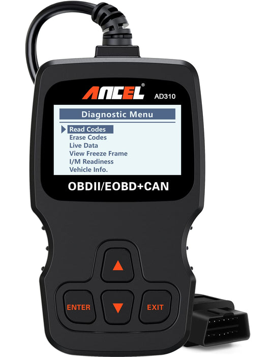 ANCEL AD310 Classic Enhanced Universal OBD II Scanner Car Engine Fault Code Reader CAN Diagnostic Tool for All OBD2 Vehicles Since 1996 &amp; Newer (Black) Phil and Gazelle