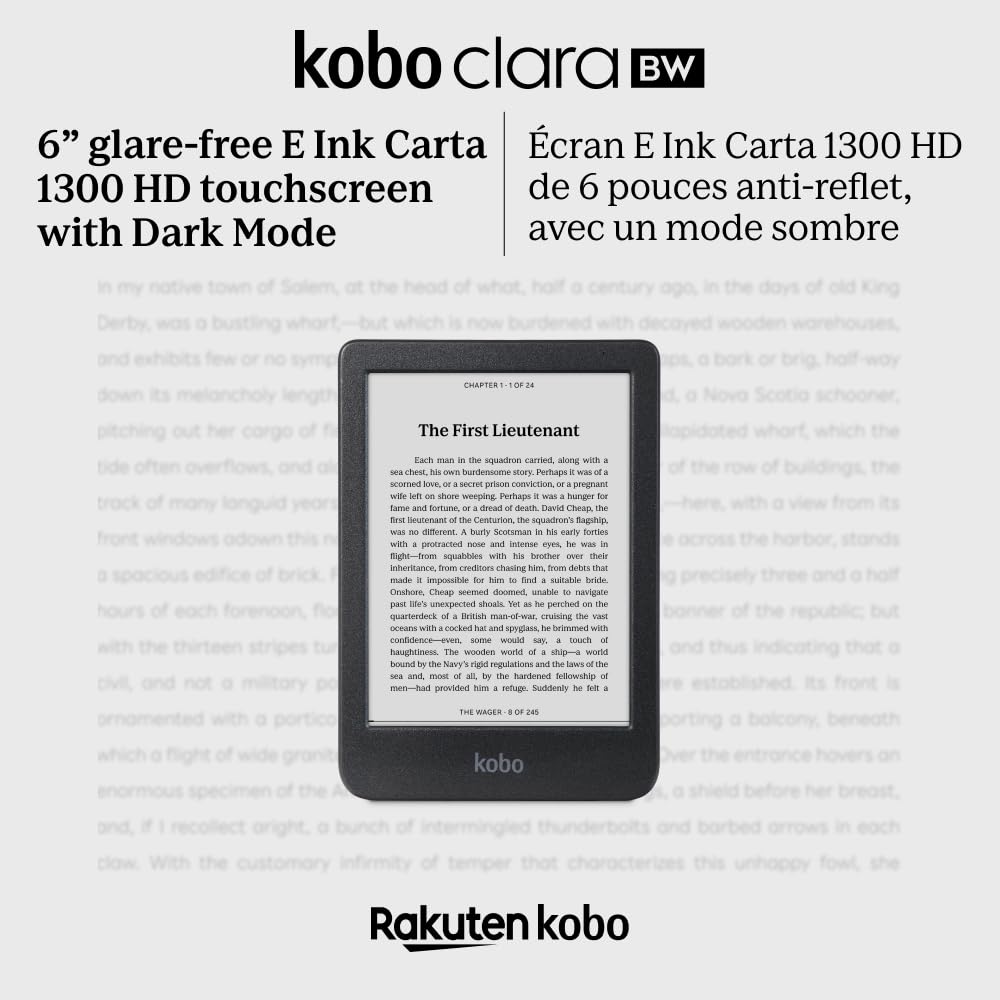 Kobo Clara BW | eReader | 6” Glare-Free Touchscreen. Phil and Gazelle.