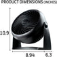 Honeywell HT900C 7" TurboForce® POWER+ Desk/Table Fan, Air Circulator for Small Bedroom, Portable, Wall Mountable, Energy Saving, 3 Speeds, Black