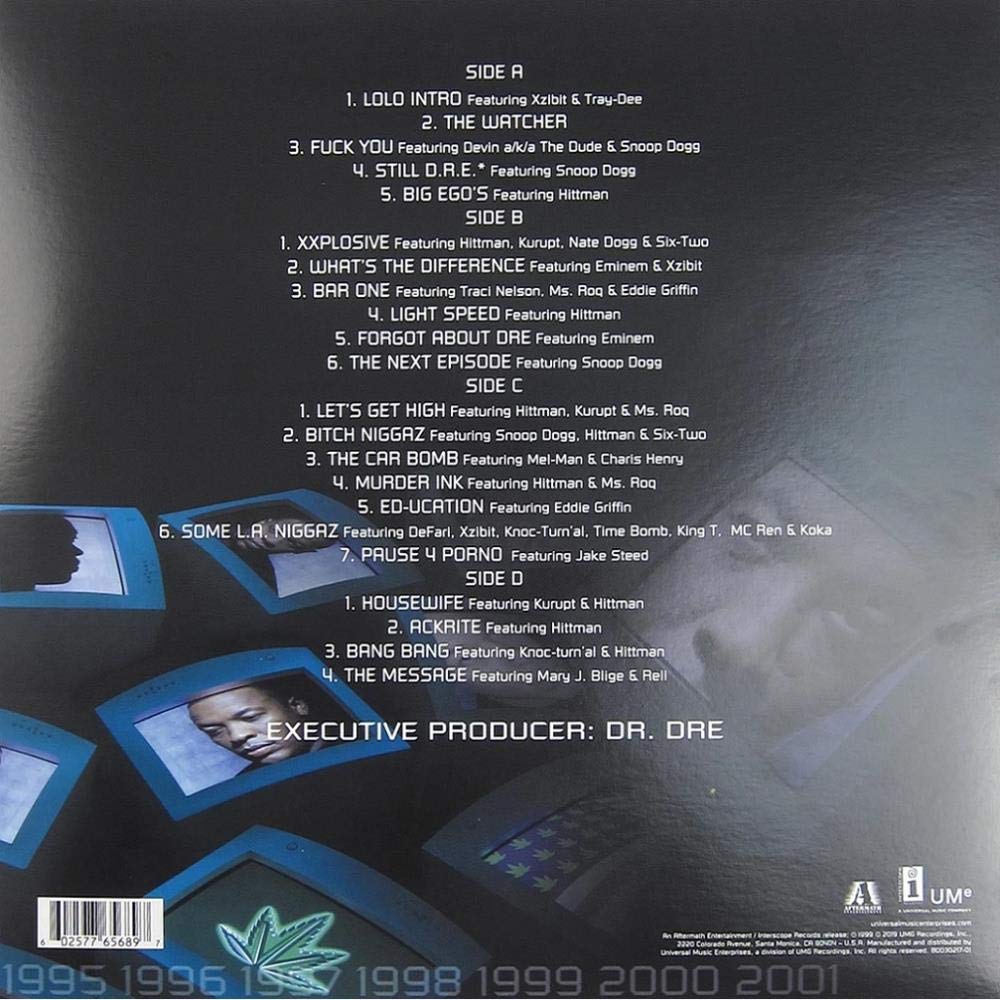 2001 Dr. Dre (2LP Vinyl) Album. Phil and Gazelle.