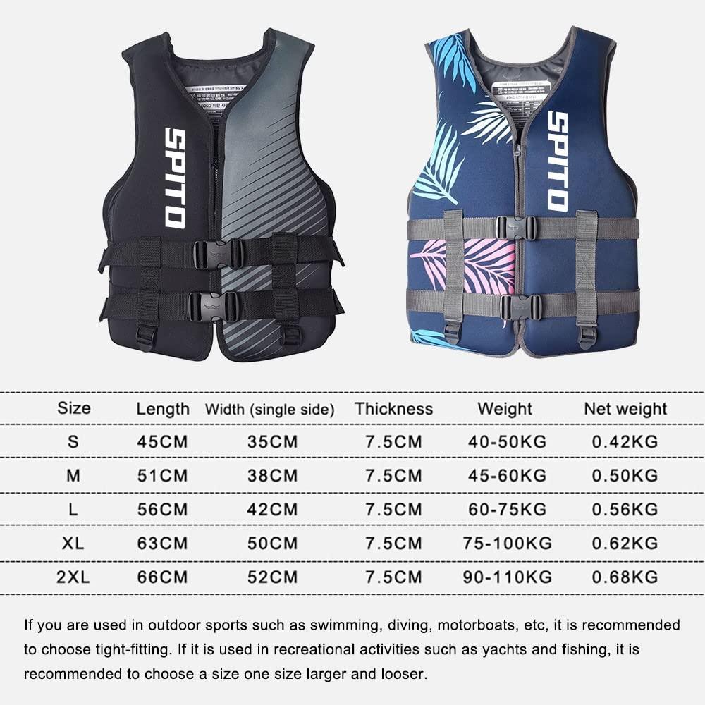 Life Jackets Vest, Adult Adjustable Safety Breathable Swimming Vest. Phil and Gazelle