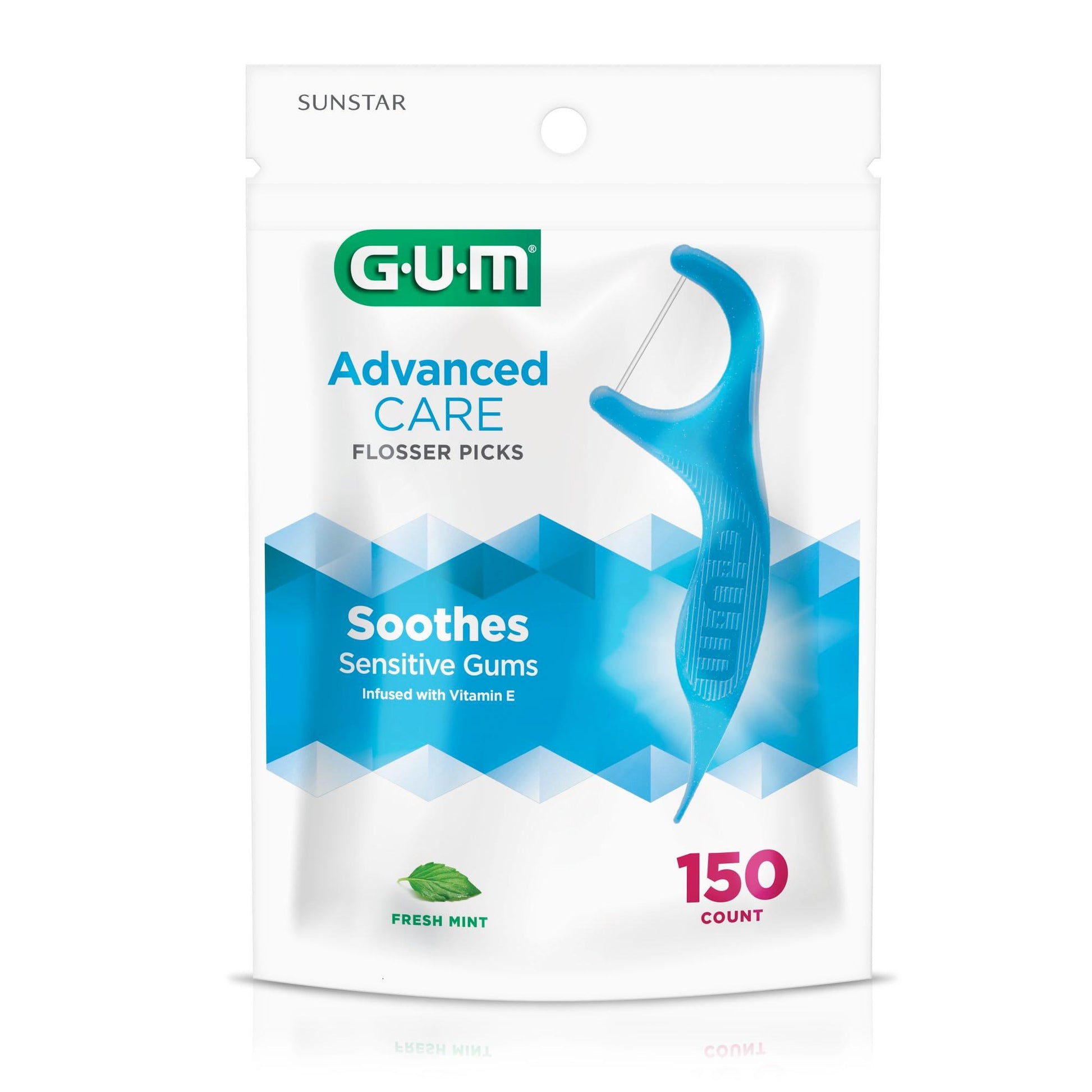 GUM Advanced Care Flossers, Fresh Mint, Vitamin E &amp; Fluoride, 150 Count. Phil and Gazelle.