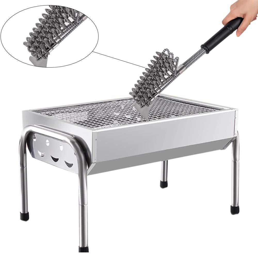 Grill Brush and Scraper, 3 in 1 BBQ Cleaner. Phil and Gazelle.