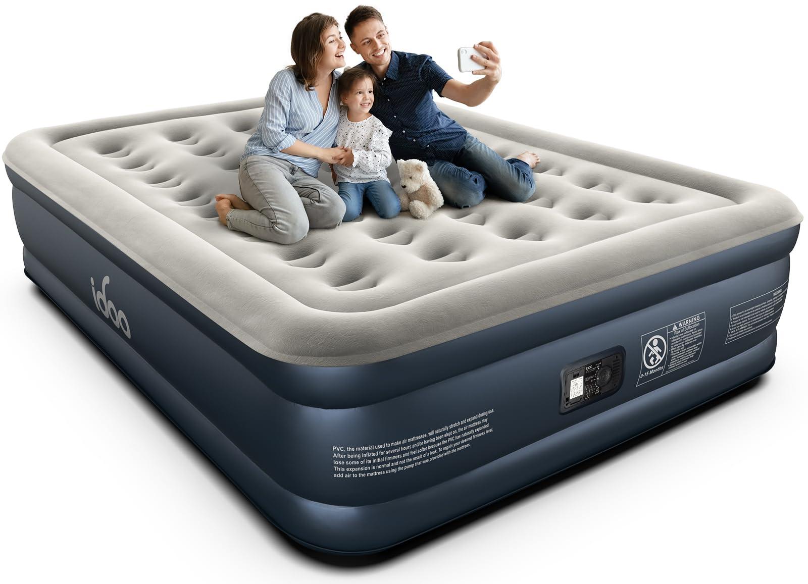 Luxury Air Mattress Queen with Built in Pump. Phil and Gazelle.