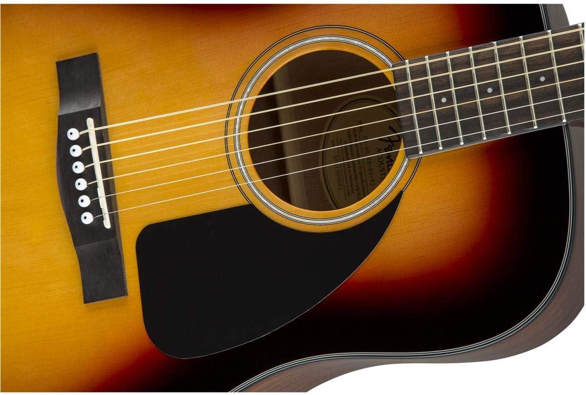 Fender CD-60 Dreadnought V3 Acoustic Guitar, with 2-Year Warranty, Sunburst, with Case. Phil and Gazelle.