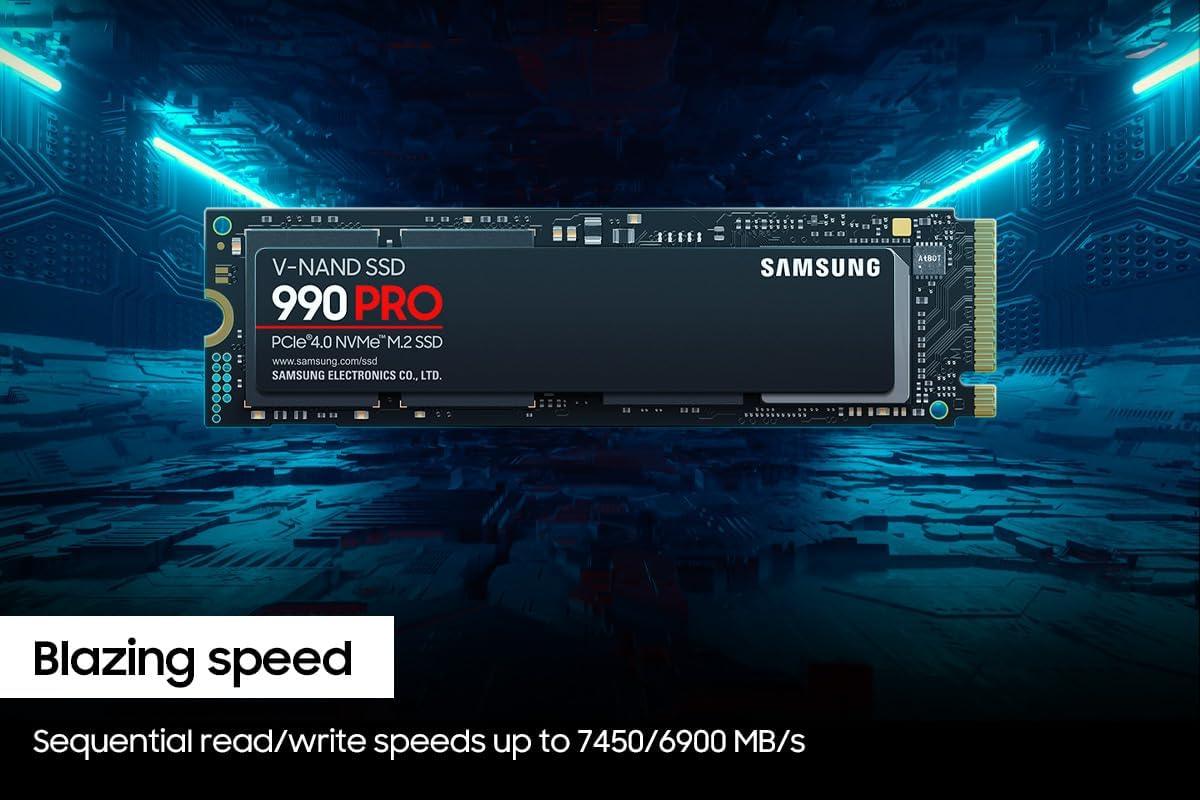 SAMSUNG 990 PRO SSD 2TB PCIe Gen4 NVMe M.2 Internal Solid State Hard Drive. Phil and Gazelle.