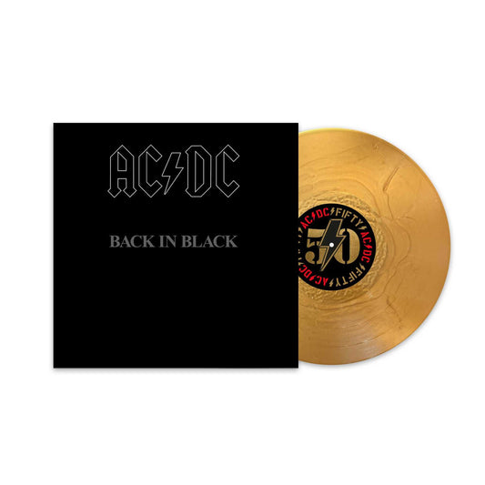 Ac/Dc Back In Black (50th Anniversary Gold Color Vinyl) Album. Phil and Gazelle.