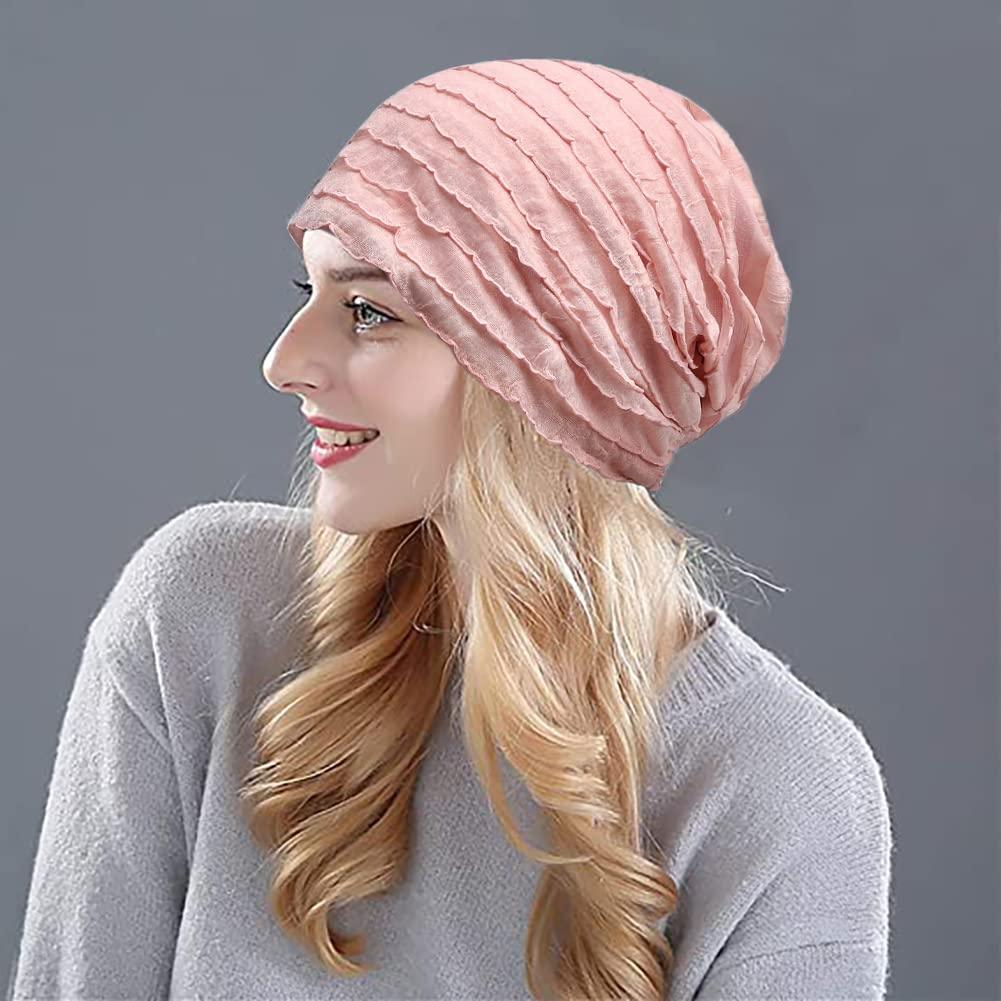 XYIYI Womens Chemo Headwear Hats Cotton Slouchy Beanie Cap Scarf