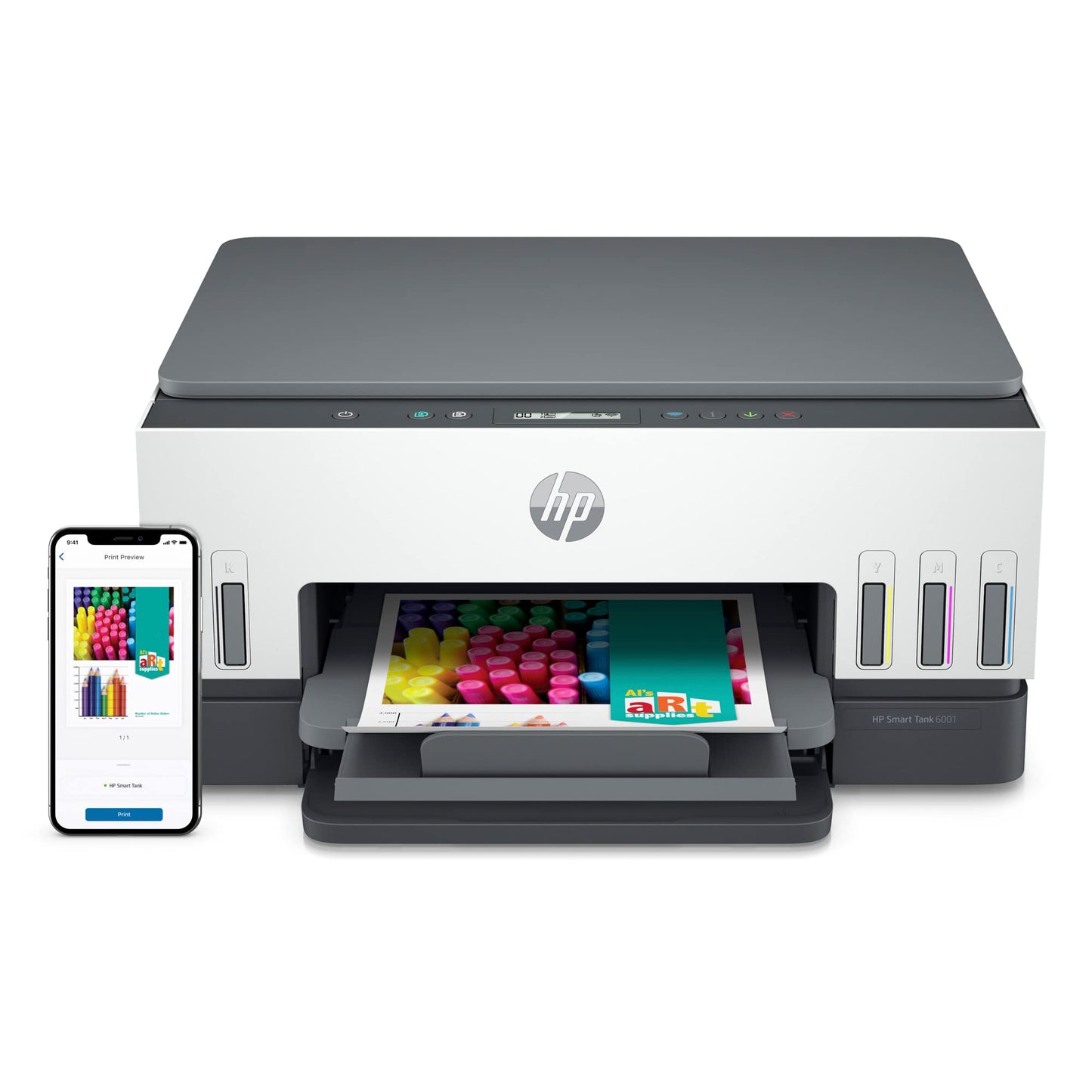 HP Smart Tank 6001 Wireless All-in-One 2 Years of Ink Included. Phil and Gazelle.