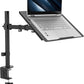 VIVO Single Laptop Notebook Desk Mount Stand, Fully Adjustable Extension with C-clamp, Fits up to 17 inch Laptops, Black, STAND-V001L