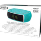 Jensen Turquoise Modern Home CD Tabletop Stereo Clock Digital AM/FM Radio CD Player. Phil and Gazelle.