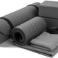 7-Piece Set - Include Yoga Mat with Carrying Strap, 2 Yoga Blocks, Yoga Mat Towel, Yoga Hand Towel, Yoga Strap and Yoga Knee Pad (Gray, 1/2"-Thick Mat) Phil and Gazelle.